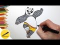 Как Нарисовать Кунг-Фу Панду По из мультика - Поэтапное рисование для детей
