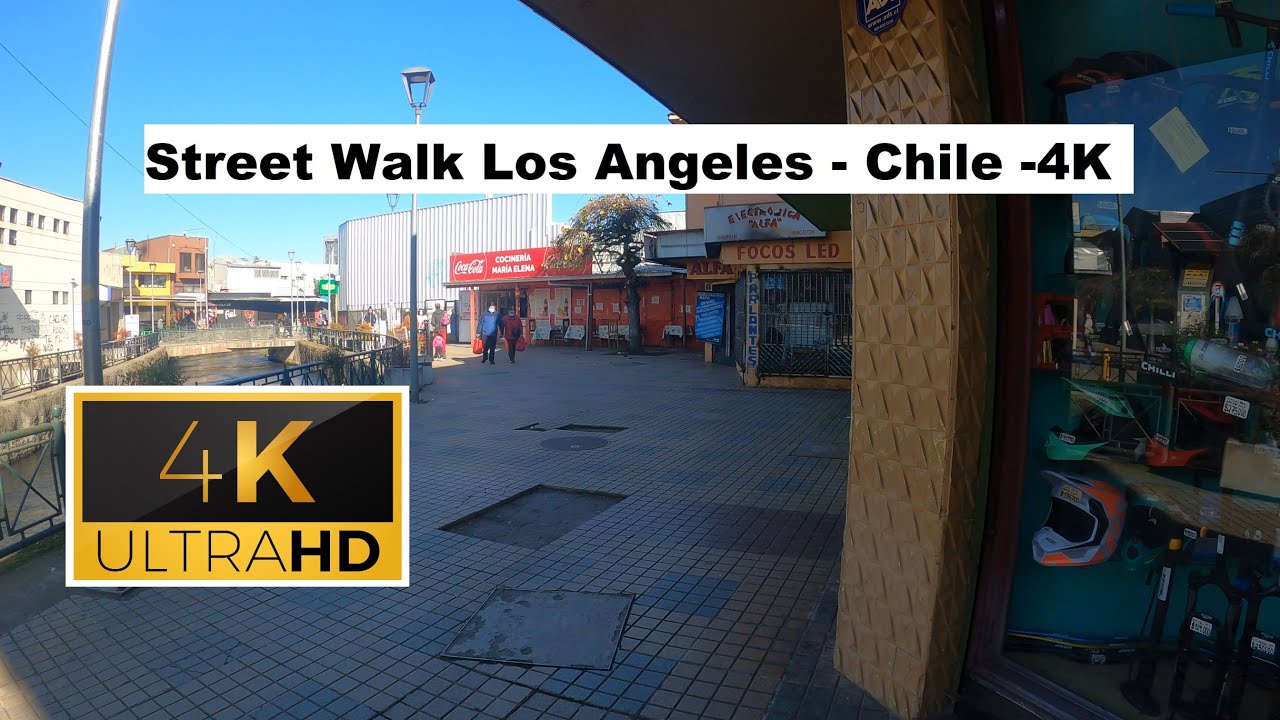 🇨🇱 Street Walk Los Angeles - Chile - 4K