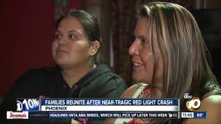 Families Reunite After Near-Tragic Red Light Crash