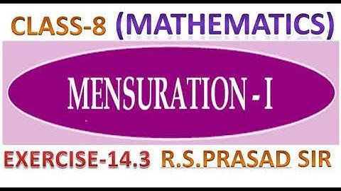Class 8 MATHS Mensuration-1 Exercise 14.3