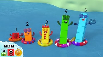 🌞 Summertime Swims and Soccer 🏊‍♂️ | Learn to Count | 12345 | @Numberblocks