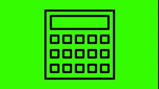 Animated Calculation Icon on Green Screen