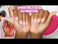 Watch me do my nails at home | DIY GEL NAILS | APRES NAILS | GEL X NAIL EXTENSION | APRES XL COFFIN