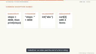 Saving Data with json and Syntax Errors and Exceptions | Six Minutes: Python Programming, Part 28