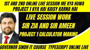 Live Session Detail Calculator Project using typescript Inquirer Part 1 Governor Sindh IT course