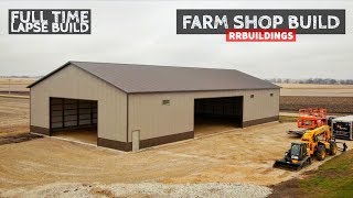 LARGE Farm Shop Full TimeLapse Construction: BONUS TRUSS FLY THRU