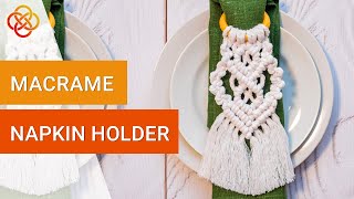 Macrame napkin holder | Macrame diy | Macrame napkin ring