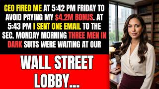 CEO FIRED ME AT 5:42 PM FRIDAY TO KILL MY $4.2M BONUS — MONDAY THE SEC WAS IN OUR LOBBY