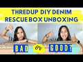 Was it Worth $48?!? ThredUP DIY Denim Rescue Box Unboxing: 3O LBS!