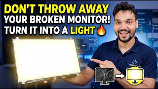 Don't Throw Away Your Broken Monitor! 🔥 Turn It Into a Studio Light