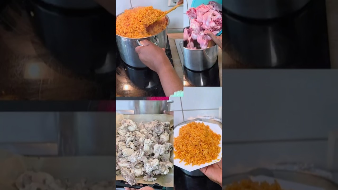 how to make big pot of smokey jollof rice so 👌 #seo #food #smokeyjollofrice #recipe #short
