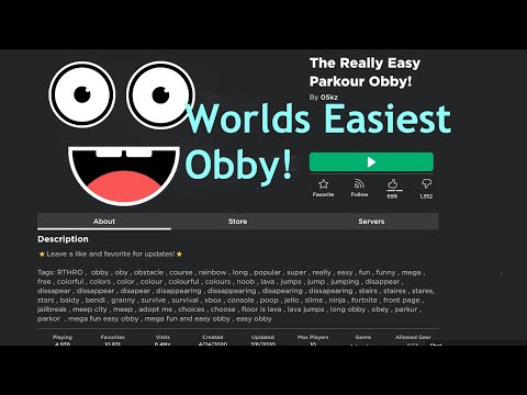 I Played The Worlds Easiest Obby In Roblox Youtube - rthro obby roblox