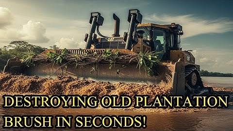 Effortless Land Clearing in Old Plantations with CAT D7R | Ultimate Dozer for Heavy Brush Cleanup