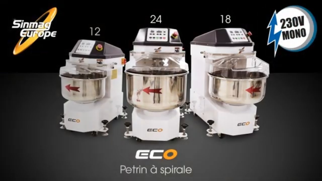 Pétrin à Spirale | Monophasé | Eco | Machines et Equipement de Boulangerie | Sinmag Europe