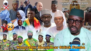 Dernière information Honorable Aboubacar Sidick Fomba Droit de réponse, désormais les maliens seront