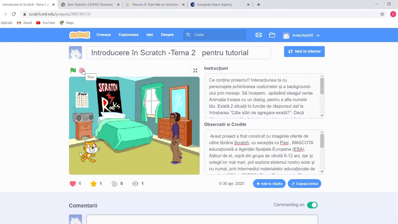 Proiecte Scratch Pledoarie pentru proiecte Scratch - YouTube