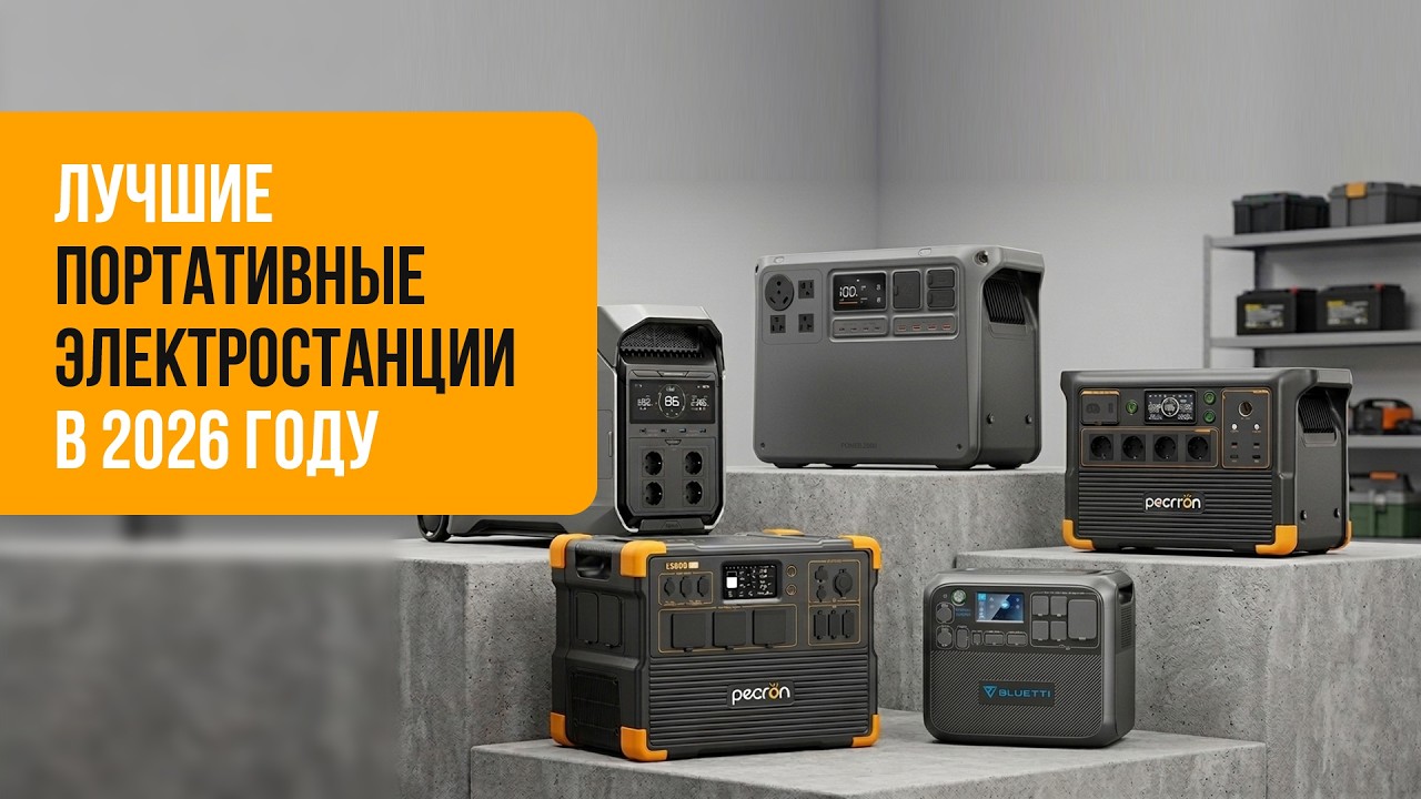 Топ лучших портативных электростанций 2026 ⚡ Какую выбрать для дома, дачи и отключений
