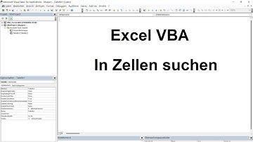 Excel VBA Lektion 17: In Zellen suchen