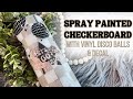 Spray Painted Checkerboard Tumbler Tutorial l DAM Fancy Creations