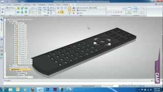 Solid Edge - Part Synchronous - Extrude Cut Pattern Round - Afstandbediening
