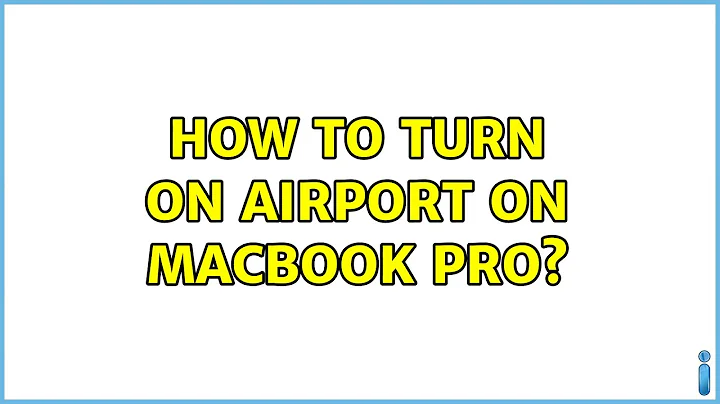 How to turn on Airport on MacBook Pro? (2 Solutions!!)