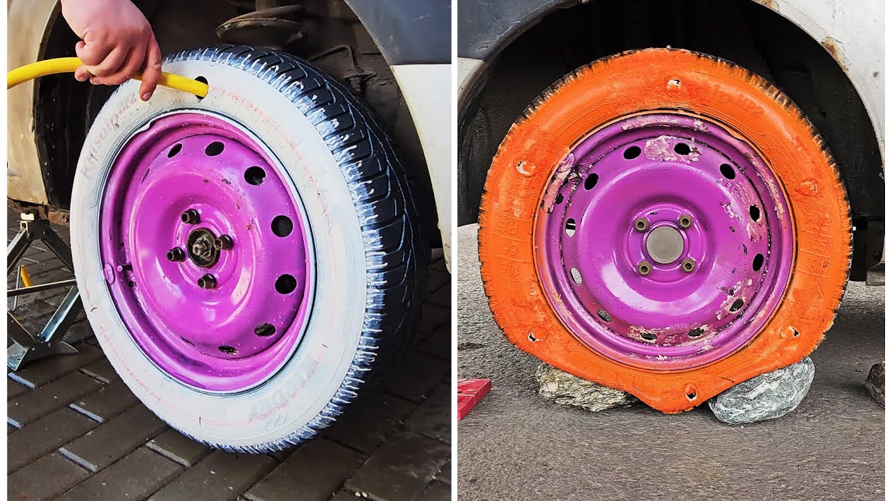 Car Tire Experiment. Strength Testing! YouTube