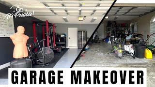 DIY Garage Makeover for Home Gym and Family Organization - Rustoleum Rock Solid Garage Makeover Pt.1