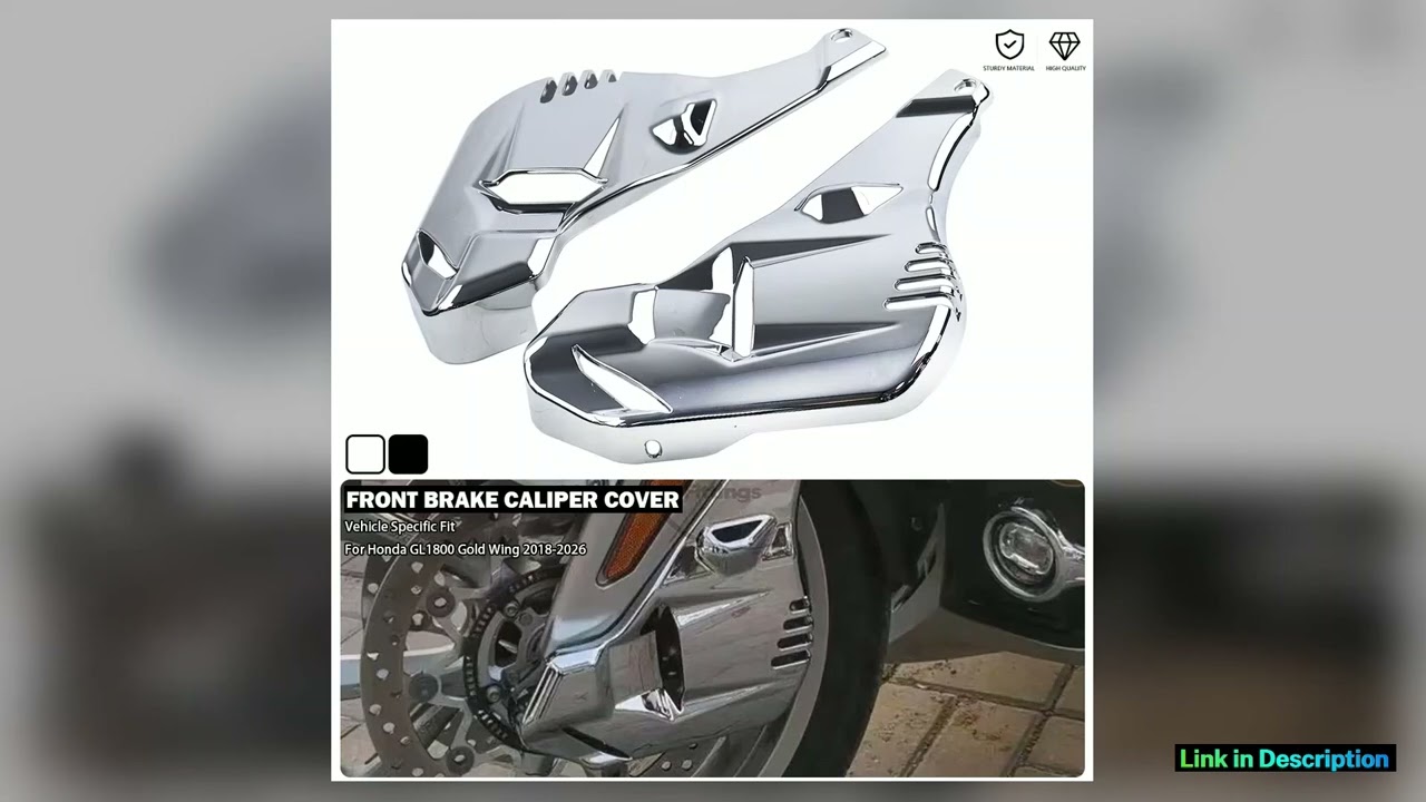 BlackChrome Front Brake Caliper Cover Trim Accessories Fits For Honda Gold Wing GL 1800 Tour DCT