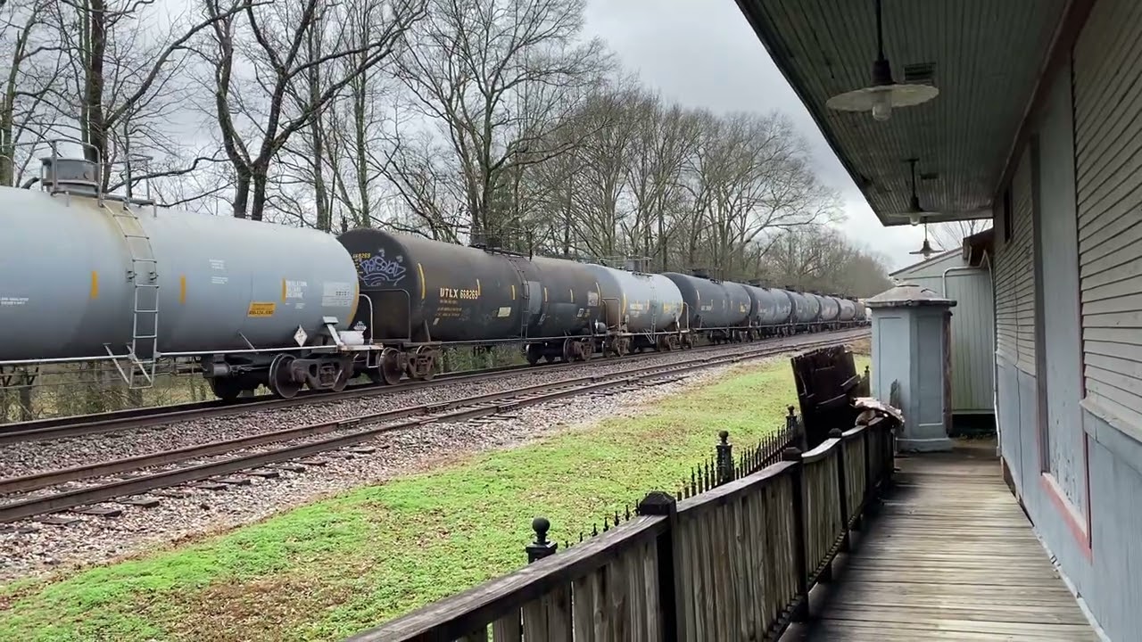 Southbound mix freight train at the Terry Depot 