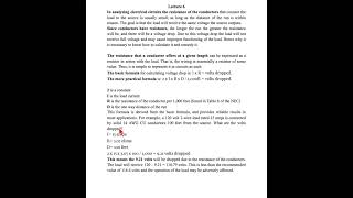 Lecture 6: voltage drop in 2 and 3-wire circuits