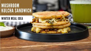 Mushroom Ghee Roast Kulcha Sandwich - Dinner Recipes by Archana's Kitchen