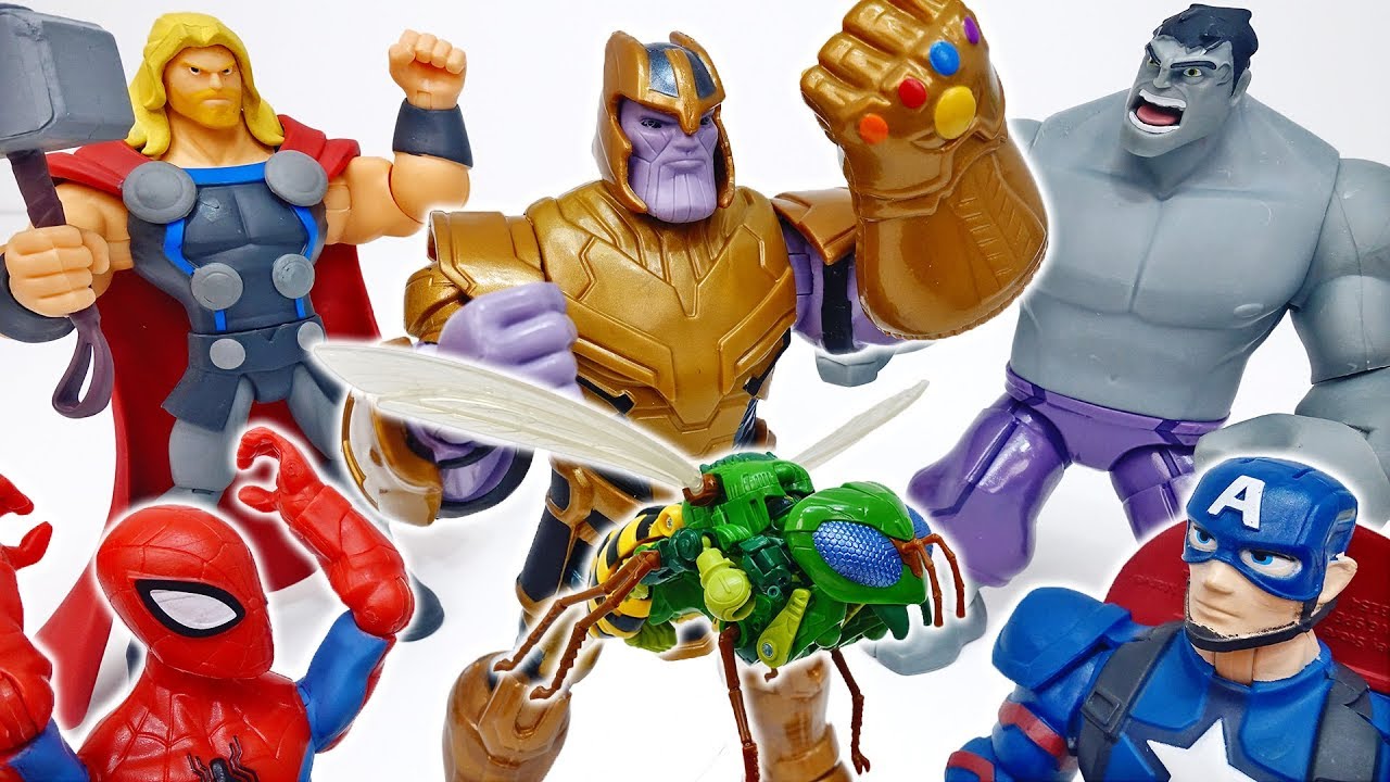 spielzeugregal Tayo Amusement Park Is Under Attack By Thanos And Waspinator~! Help Us, Avengers #ToyMartTV