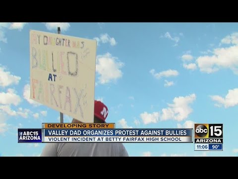 south-phoenix-father-pickets-betty-f.-fairfax-school-after-daughter's-bullying-caught-on-camera