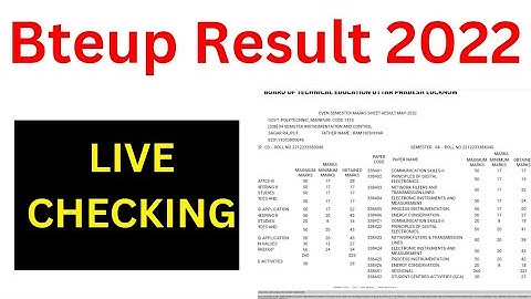 100% Bteup Result 2022 आ गया है Check karen