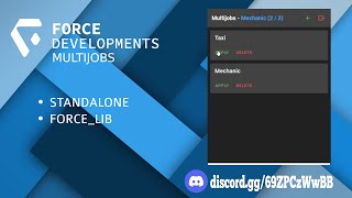 Force Multijobs Esx, Qbcore, Standalone Fivem Script Multijob System