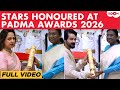 Padma Awards 2026 FULL VIDEO: Dharmendra, Prosenjit Chatterjee, Harmanpreet Kaur And More Honoured