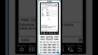 fx-CG500 Financial Menu - Template Overview and Menu Set up screenshot 1