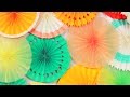【DIY】Colorful Paper Fun for Party Decorations ＊【パーティーグッズ】ビタミンカラーのペーパーファン