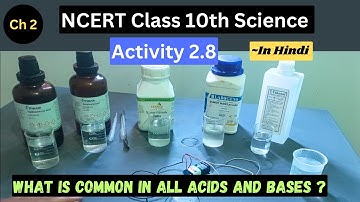 Activity 2.8 I Class 10 Science I What do All acids and Bases have in common ?