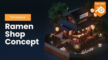 Ramen House Timelapse | #Blender #3D | #Low-poly