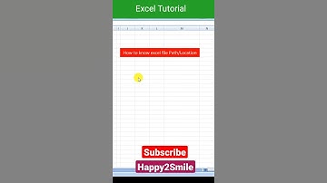 How to know Excel path or location in Excel #Shorts