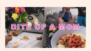 Day in the Life of a Mom of 2 | valentines day suprises 2023 + how to make bruschetta pasta