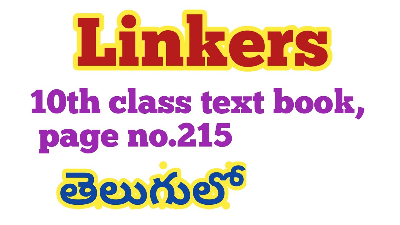 Linkers||english grammar in telugu||for DSC,TET& all competitive exams