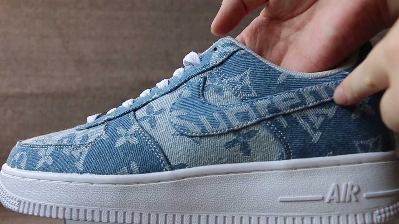 Nike Air Force 1 Supreme x Louis Vuitton Denim