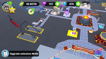 New Map Volcano Park Unlocked | Real Coaster Idle Game Gameplay Android IOS