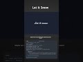✨ Snow Animation