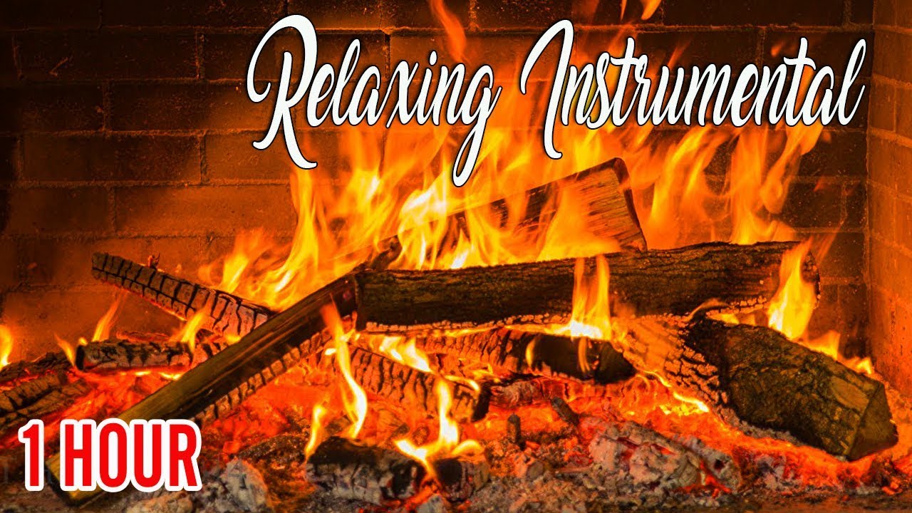 Relaxing Instrumental Music Collection 1 HOUR Fireplace version Silent Night YouTube