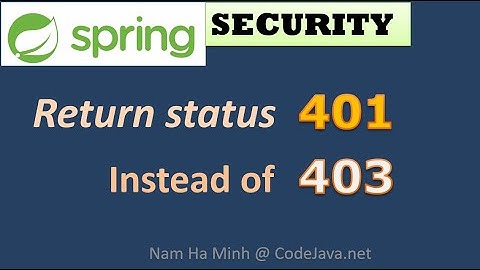 Spring Security Return HTTP Status 401 instead of 403
