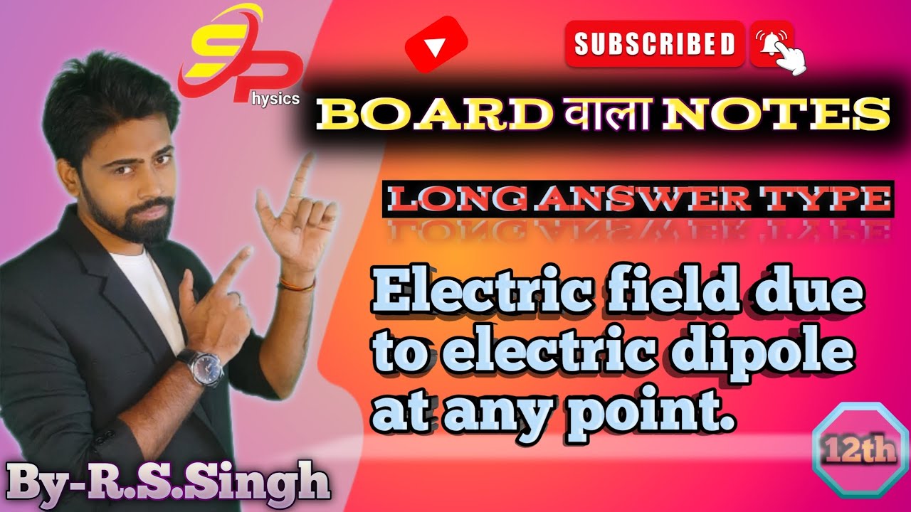electric field due to dipole derivation class 12 | electric field due ...