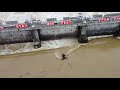 Barge blocking Stennis spillway in Columbus, MS June 2021